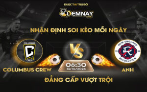 Link xem trực tiếp trận Columbus Crew vs New England Revolution, lúc 6 ngày 13/10/2024, Nhà Nghề Mỹ