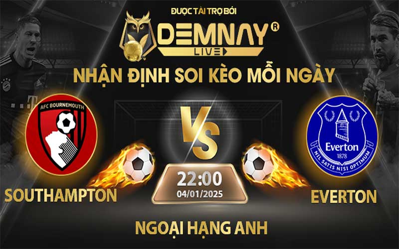 Link xem trực tiếp trận Bournemouth vs Everton, lúc 22h00 ngày 04/01/2025, Ngoại Hạng Anh