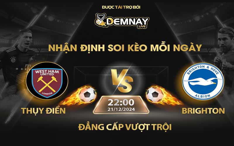 Link xem trực tiếp trận West Ham vs Brighton, lúc 22h00 ngày 21/12/2024, Ngoại Hạng Anh