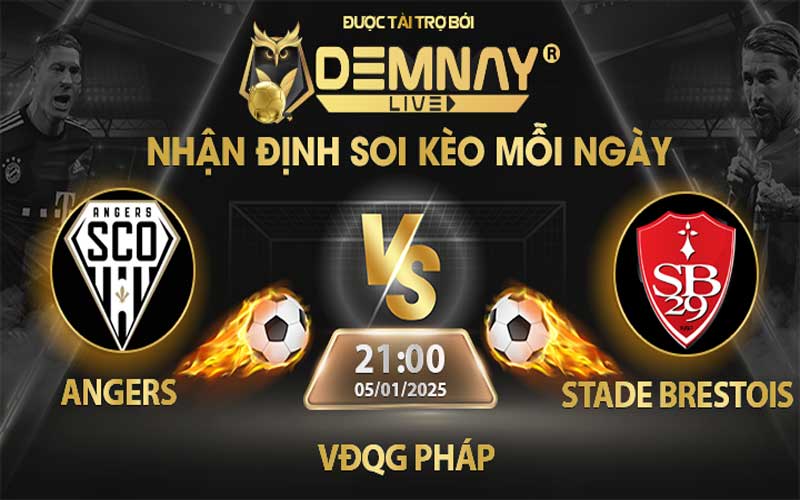 Link xem trực tiếp trận Angers vs Stade Brestois, lúc 21h00 ngày 05/01/2025, VĐQG Pháp